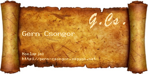 Gern Csongor névjegykártya