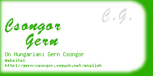 csongor gern business card